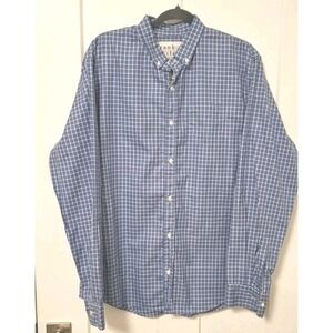Frank & Eileen Shirt Men's "Paul" XL Blue White Check USA NWOT 100% Cotton